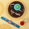 Gift Kids Rakhi with Chocolate cake