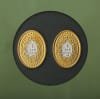 Gift King And Queen 999 Pure Silver Gold Plated Coins (5 gm+5 gm)