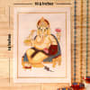 Kingly Grace Gold Idol Silk Painting Online