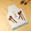 Kiss The Cook Personalized Apron With 5 Wooden Spatulas Online