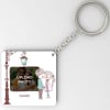 Gift Kiss under the Lampost Personalized Keychain & Mug combo