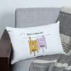 Kitty Best Friends Personalized Satin Cushion Online