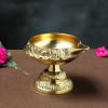 Gift Kuber Deep with Stand in Golden Brass Finish
