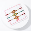 Buy Kundan and Meena Work Set of 3 Rakhis