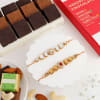 Kundan And Pearl Rakhi Set Of 2 With Assorted Chocolates Online