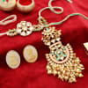 Kundan Bhaiya Bhabhi Rakhi With Silver Coins Online