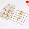 Kundan Charm Rakhi Combo - Set Of 5 Online
