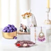 Kundan Elegance Bhaiya Bhabhi Rakhi Hamper Online