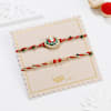 Buy Kundan Lotus Braided Rakhis - Set Of 2
