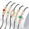 Gift Kundan Rakhis With Dry Fruits