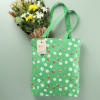 Ladybugs Print Canvas Tote Bag - Green Online