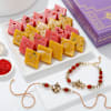 Lakshmi And Ganesha Bhaiya Bhabhi Rakhi With Kaju Katli Online