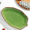 Gift Large Green Ceramic Leaf Platter
