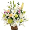 Large sympathy arrangement in white with some pastel colors Online