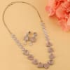 Lavender And White CZ Necklace Set Online