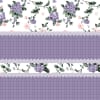 Shop Lavender Flower Print Cotton Satin Double Bedsheet
