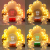 Buy Laxmi Charan Wooden Base LED Lamp