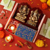 Laxmi Ganesha Idols with Designer Diya in Gift Box Online