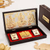 Laxmi, Ganesha, Saraswati Gold & Silver Plated Charan Paduka in Box Online