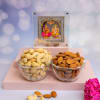 Laxmi Ganesha Silver Frame with Dryfruits Online