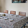 Leaf Print Cotton Table Cover With Set Of 6 Napkins Online
