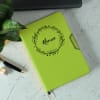 Leafy Personalized Green Diary Online