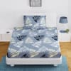 Gift Leafy Stalks Print Fitted Single Bedsheet