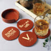 Buy Leather Ice Bucket And Coaster Set - Personalized