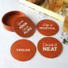 Gift Leather Party Set with Personalized Coasters