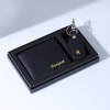 Shop Leather Wallet And Keychain Set - Personalized - Black