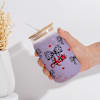 Gift Leopard Bow Personalized Can Glass Tumbler