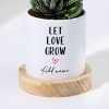 Gift Let Love Grow - Haworthia Succulent With Pot - Personalized