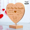 Gift Let's Flip For Love Personalized Heart Shaped Showpiece with Stand