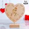 Shop Let's Flip For Love Personalized Heart Shaped Showpiece with Stand
