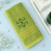Gift Lime Green Set of 2 Hand and Bath Personalized Towels