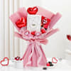 Buy Lipstick And Rose Pendant Chocolate Bouquet