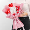Shop Lipstick And Rose Pendant Chocolate Bouquet