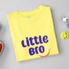 Buy Little Bro Personalized Kids T-shirt - Yellow
