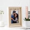 Gift Live Laugh Love - Personalized Rotating Photo Frame