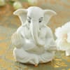 Lord Ganesha Idol in Pearl White Online