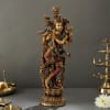 Lord Krishna Gold Toned Hand Painted Idol Online
