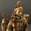 Shop Lord Shiva Gold Toned Hand Painted Idol