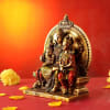 Buy Lord Shiva Pariwar Idol in Rustic Gold Finish