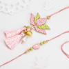Gift Lotus Design Kundan Bhaiya Bhabhi Rakhi