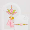 Lotus Design Kundan Bhaiya Bhabhi Rakhi Online