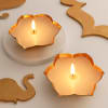 Lotus Design Metal Candle - Set Of 2 Online