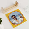 Shop Lotus Kundan Rakhi Set Of 2 With Sandwich Frame - Personalized