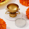 Shop Lotus Metal Diya with Tealight Candle