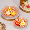 Gift Lotus Radiance Urli Set With Floating Flower Candles