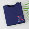 Buy Love Always Wins - Personalized Women's T-shirt - Navy Blue